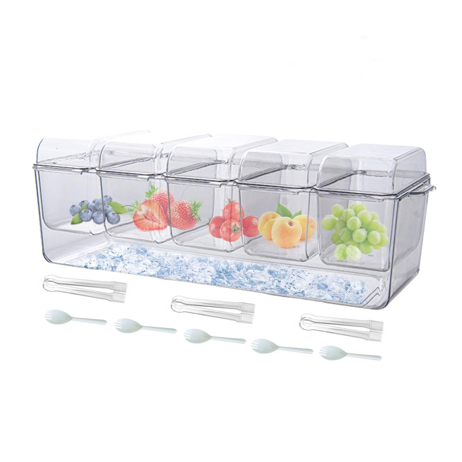 Contenitori riutilizzabili per salse, contenitori per condimenti con coperchi, organizer multi-scomparto, contenitore per salsa refrigerata, contenitori per condimenti, contenitori per