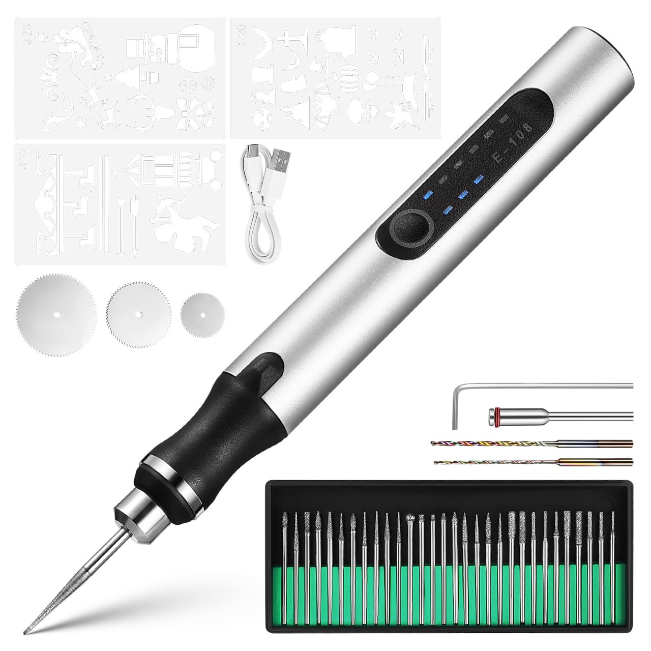 Amazon.com: Micro Electric Engraving Pen Set with 108+40