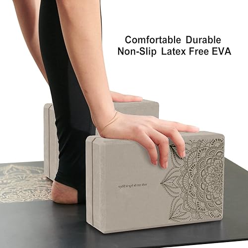 Miniatura 4 de uveti - Bloques de yoga de alta densidad para mejorar la fuerza, flexibilidad y equilibrio bloques de espuma de ladrillo