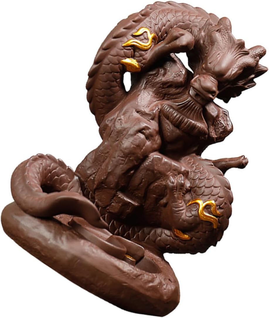 HEMOTON Purple Clay Backflow Incense Holder Censer with Desktop Backflow Burner for Home Aromatherapy and Meditation Decor