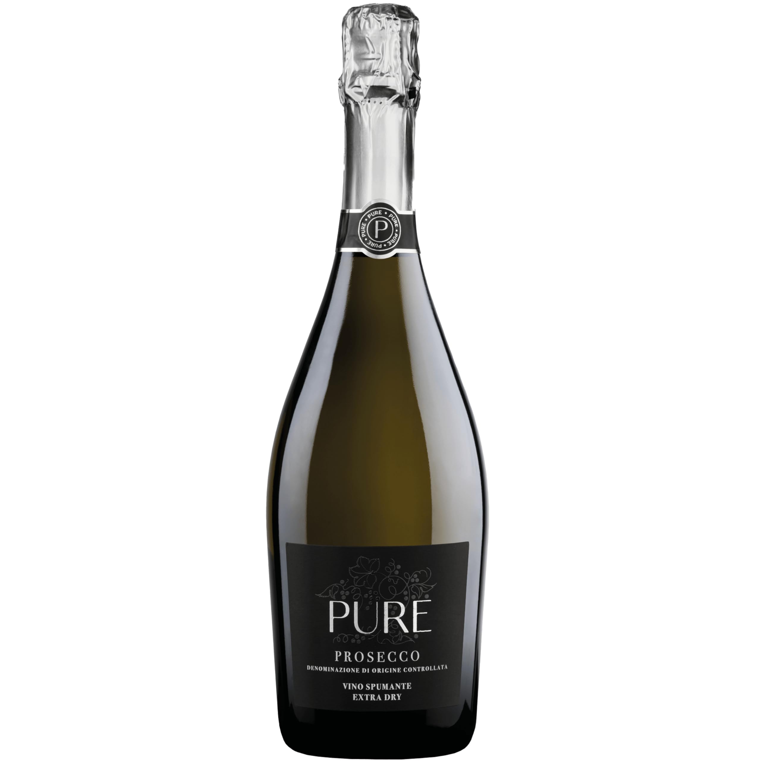 Prosecco D.O.C. “Pure” 75 cl – Fine Italian Sparkling Wine from Veneto – Green Apple, Pear & Lemon Zest – Extra Dry Style – Elegant & Refreshing – 10.5% ABV