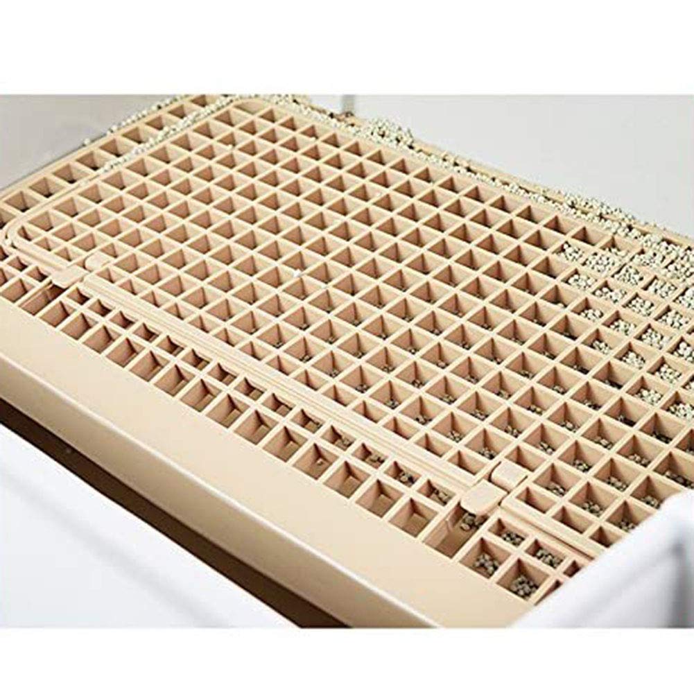 Maison De Toilette pour Chat Bac À Litière pour Chat Structuré avec Tamis Litière pour Chat Semi-Automatique Nettoyage Rapide Plateau Réutilisable,Vert
