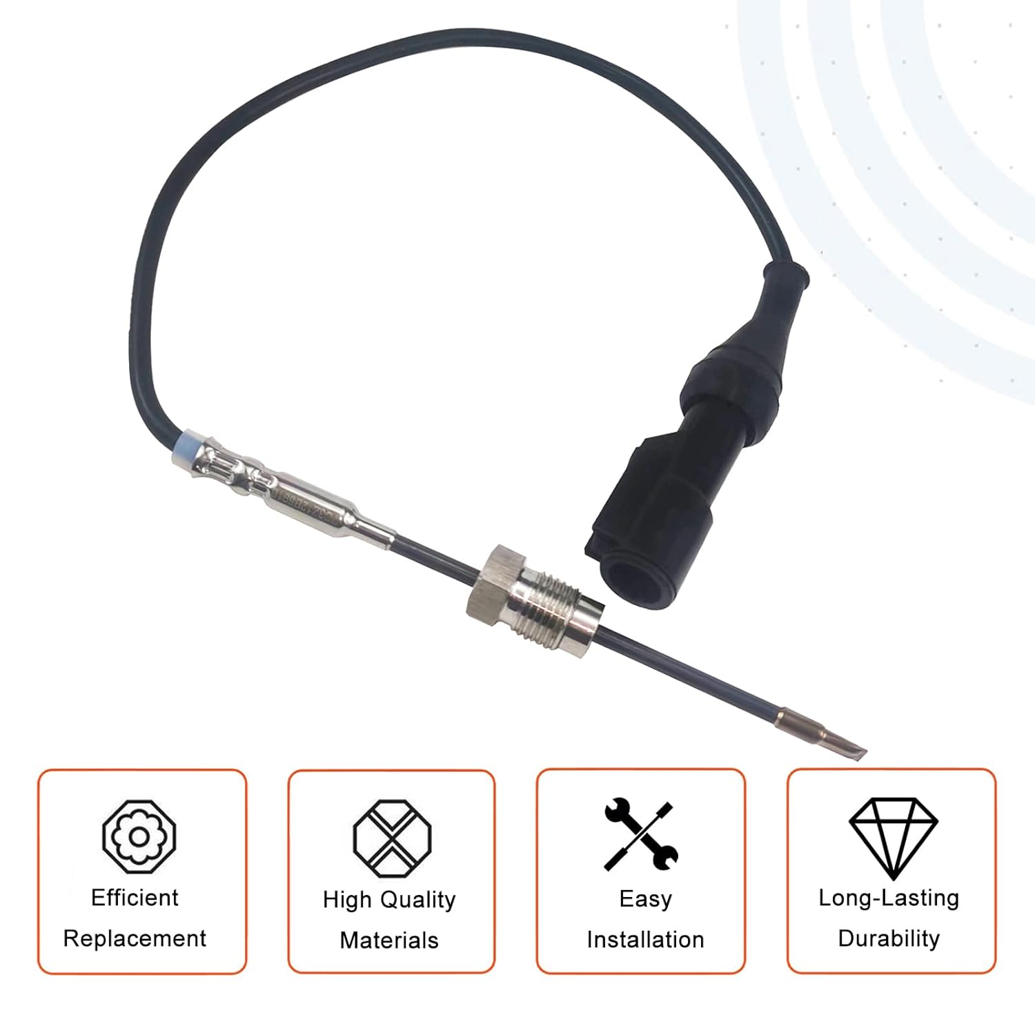 7C3Z12B591B Exhaust Gas Temperature Sensor EGT Sensor 8C3Z-5J213-D Compatible fit for 2008-2010 Ford 6.4L V8 Super Duty F250 F350 F450 F550 7C3Z5J213B 8C3Z12B591D