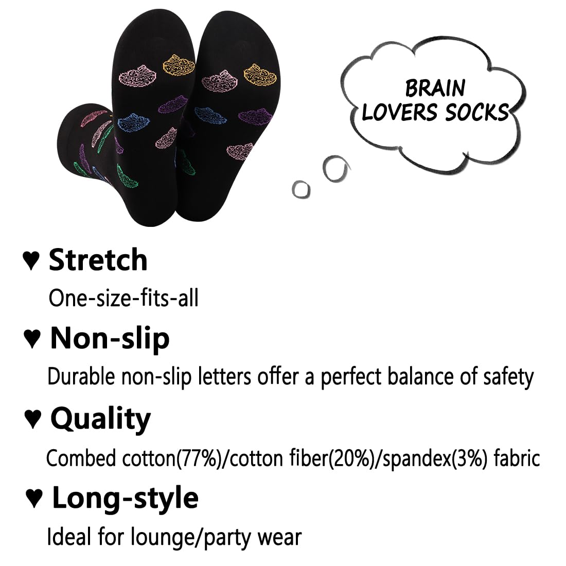 G2TUP 2 Pair Neuroscience Gift Brain Socks Neuroscience Themed Gift Neuroscientist Science Socks Neurology Nurse gift