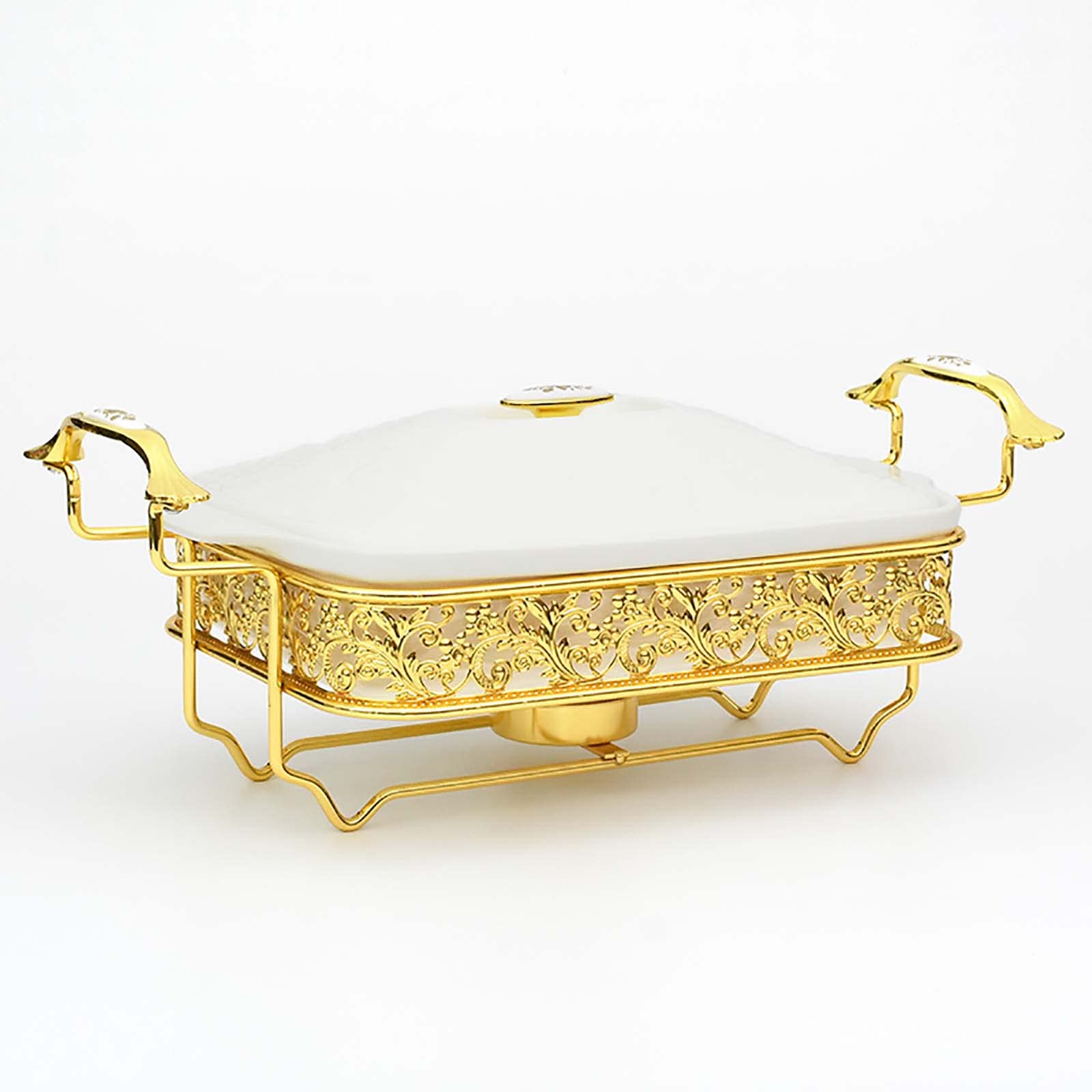 2 5 Quart Ceramic Chafing Dish Rectangular Buffet Set Food | Desertcart ...