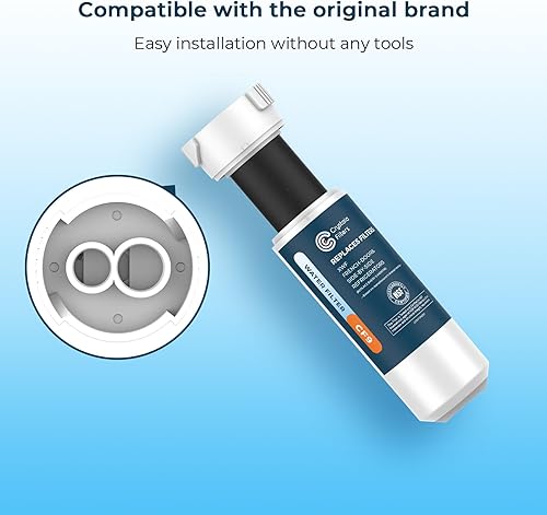 Miniatura 4 de Crystala Filters XWF - Repuesto para filtro de agua GE XWF para refrigerador, paquete de 3 (no XWFE)