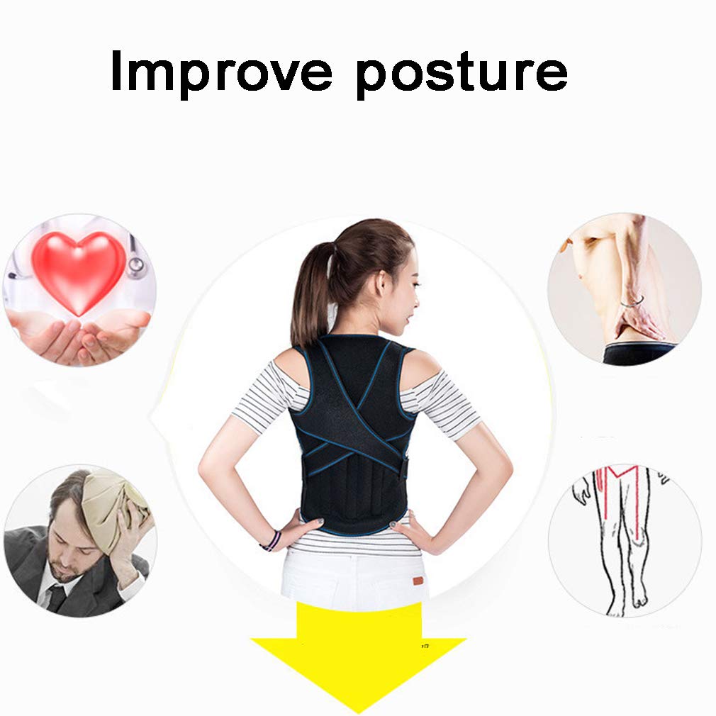 Bene Fascia Posturale Spalle e Schiena Regolabile, per Il Collo Schiena Spalle Migliora la Postura e Evitare di Piegarsi Migliora Postura Dolore Unisex, XL