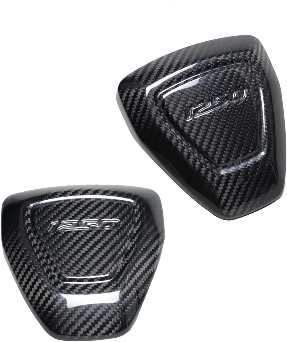 100% Black Carbon Fiber Side Cover Bodywork with Marbling Drawing Compatible with Harley Davidson 2022-2024 Pan America, Sportser S RH1250S (Debirs Drawing)