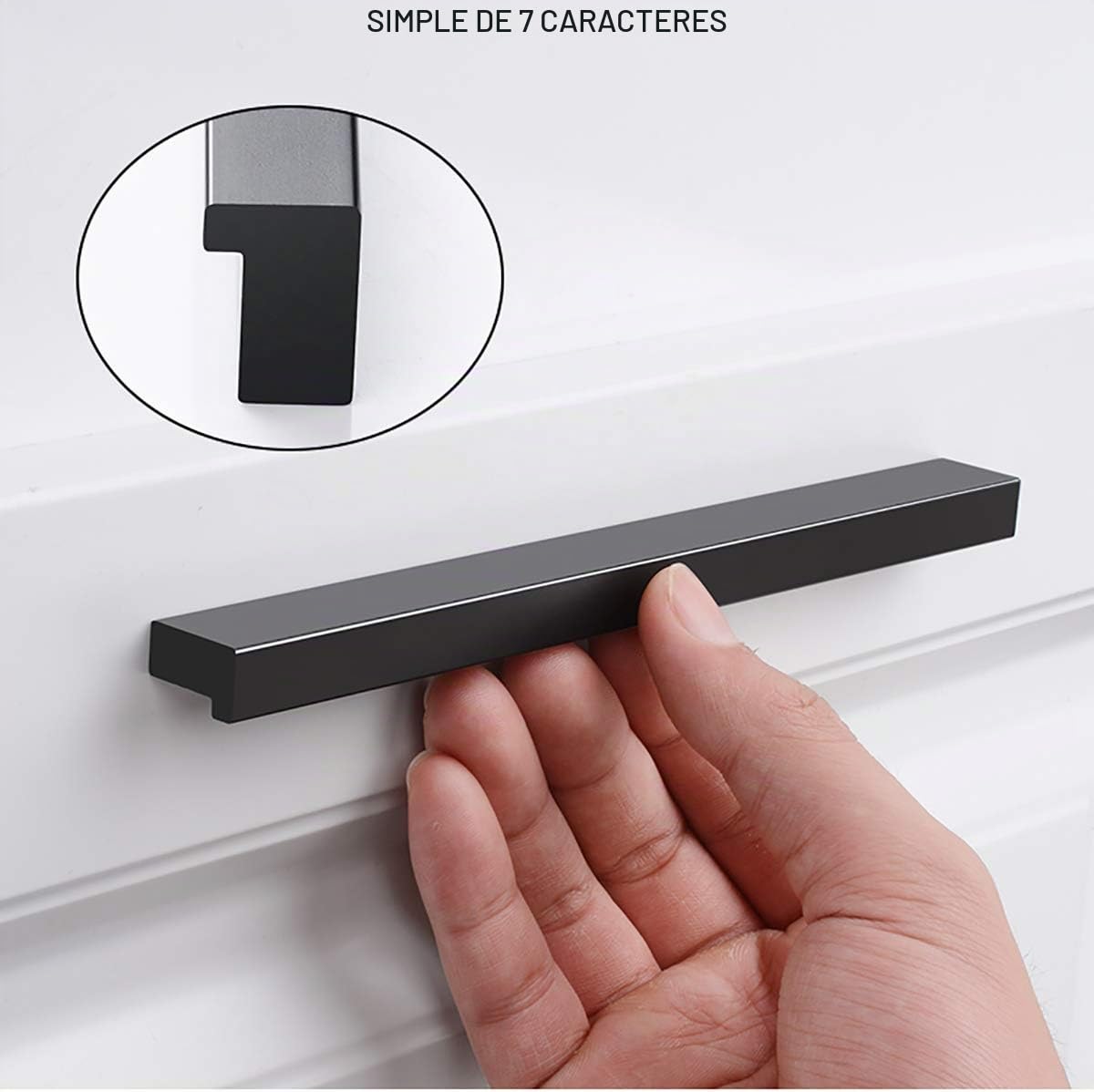 Qrity 10x Gabinete Manija de la Puerta de Aluminio Armarios Armarios Tirón de la Manija Conjunto Hogar Muebles de Cocina Hardware Perillas (160mm)