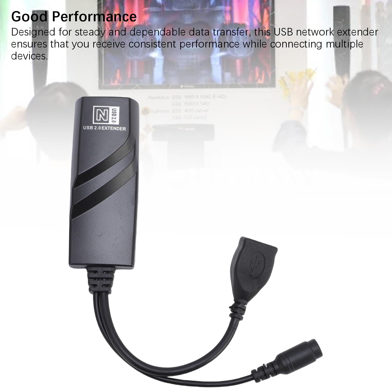 Annadue Extensor USB, Distancia de Transferencia de 100 M Estable Cat5 Cat5e Cat6 Conexión de Cable de Red USB Al Adaptador Ethernet, con Intercambio en Caliente para (Enchufe de la UE)