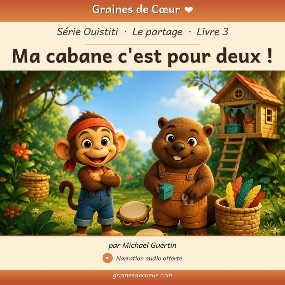 Ma cabane c'est pour deux !: Une histoire de partage avec Ouistiti (Graines de Cœur — Ouistiti)