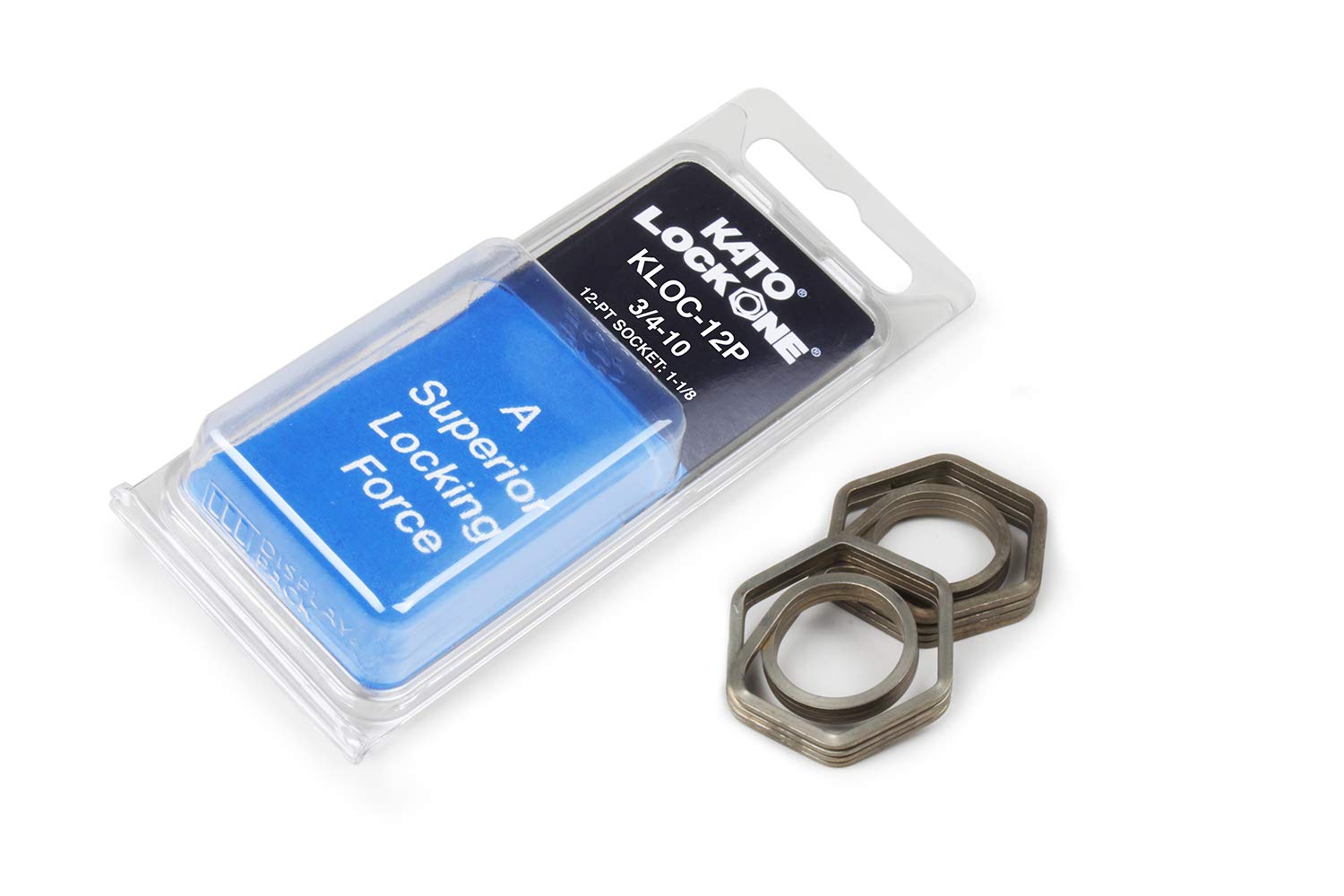 KATO LockOne (KLOC-12P) 2/PKG Anti-Vibration Fastener, for Thread Size: 3/4-10