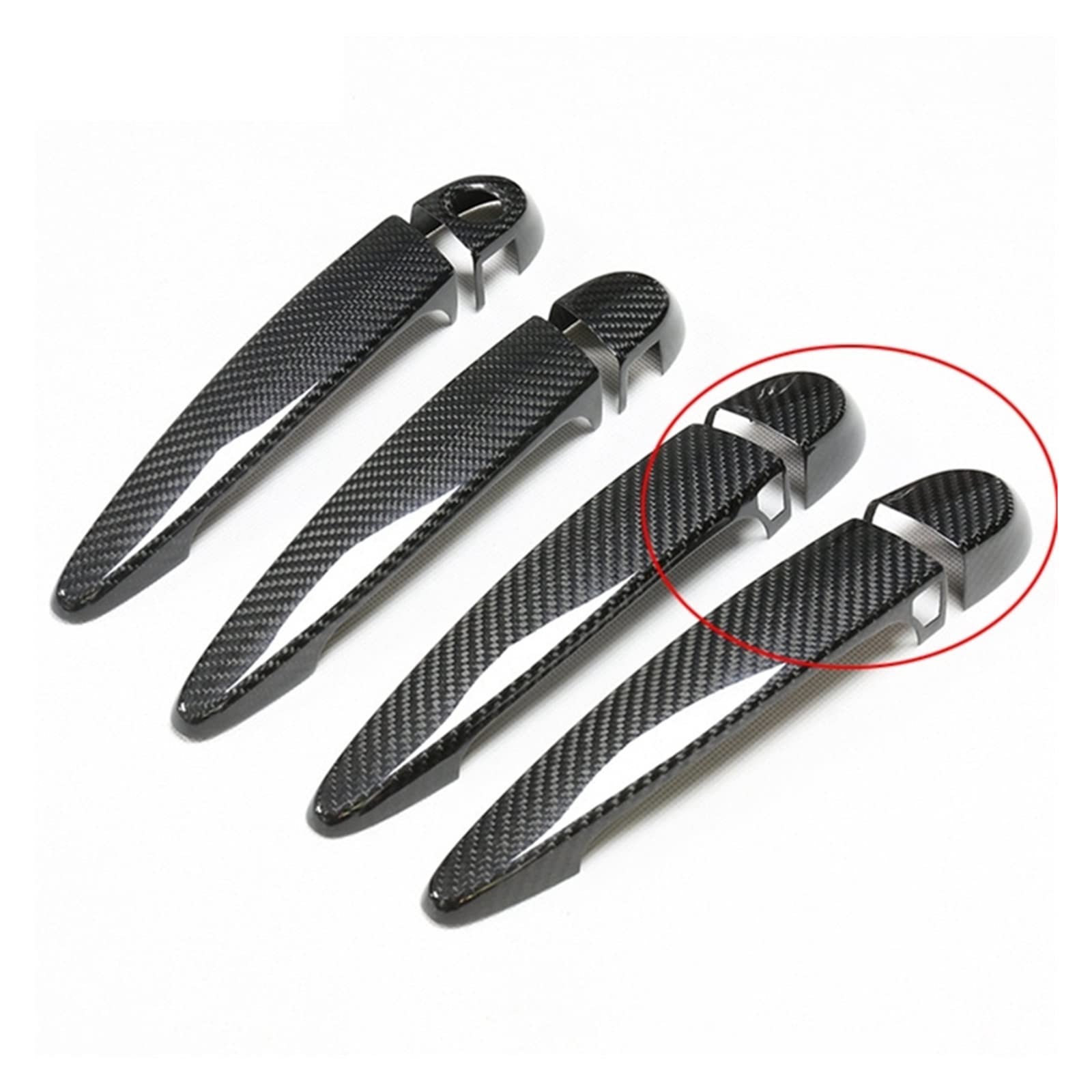 Copertura Maniglia Porta In Fibra Di Carbonio Per BMW (Set 8 Pezzi) – Compatibile Con X5 E70, X6 E71, M3 F80, M4 F82 – Styling Auto