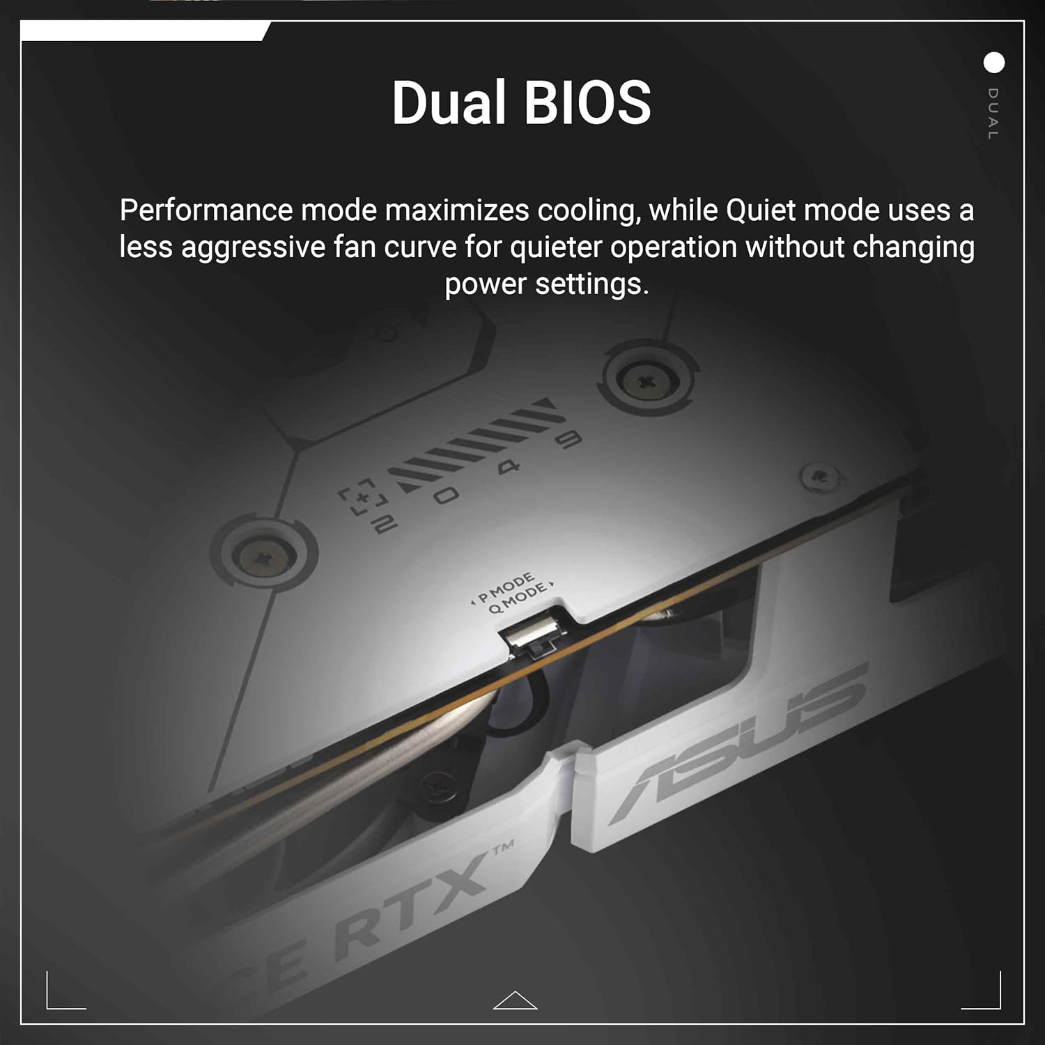 ASUS Dual GeForce RTX™ 5060 8GB GDDR7 White OC Edition Graphics Card, NVIDIA, Desktop (PCIe 5.0, DLSS 4, HDMI 2.1b, DisplayPort 2.1b, 2.5-Slot, Axial-tech Fan, 0dB Technology, Dual BIOS)