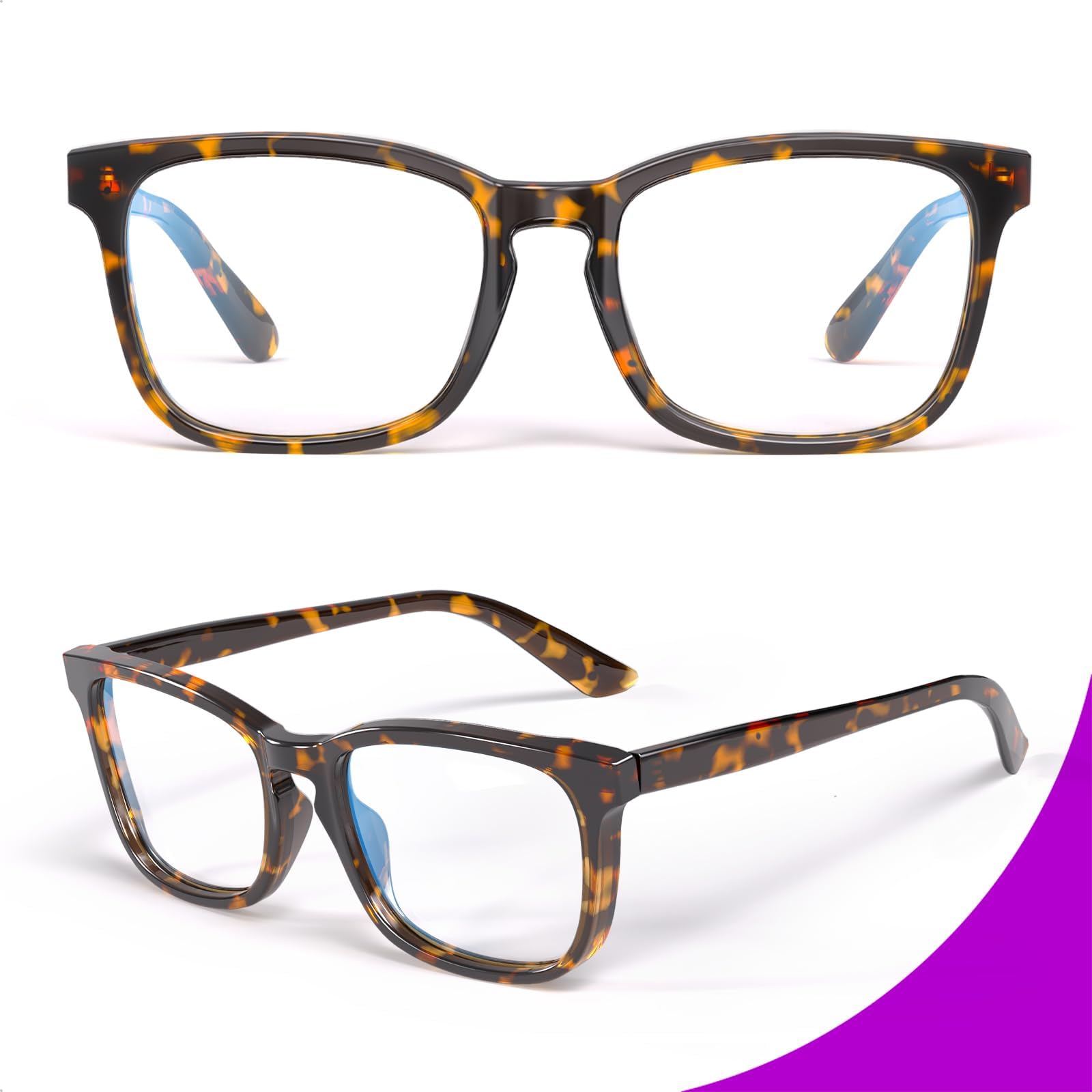 VISOONE Montana Blaulichtblockierende Brille, quadratisch, mit Anti-Computer-Blendung, für Gaming, Damen und Herren