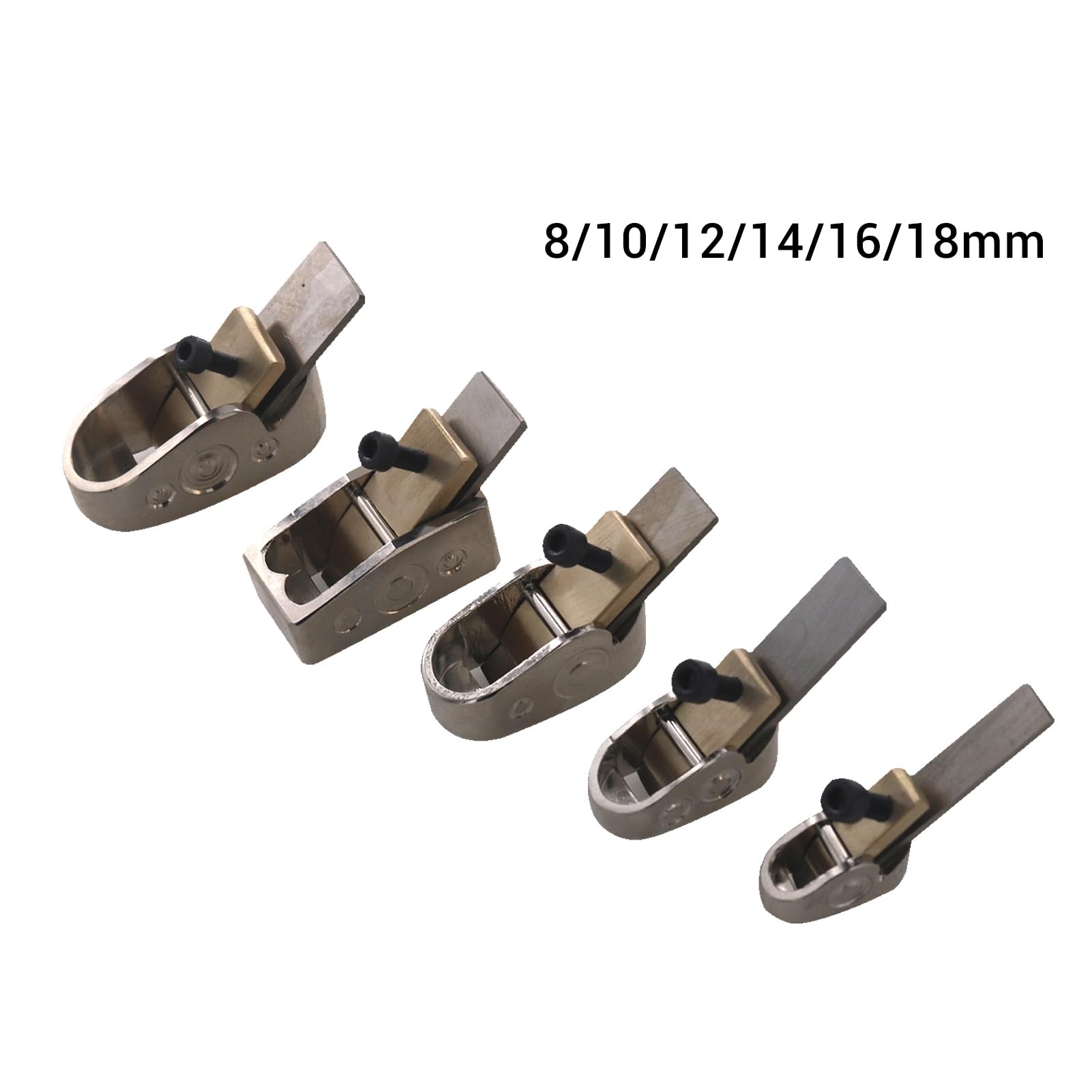 Luthier Tools, 5pcs finger plane cutter in different sizes Wood Planer Hand Plane with curved sole for DIY violin, viola, cello, and other wood instrument (Silver)