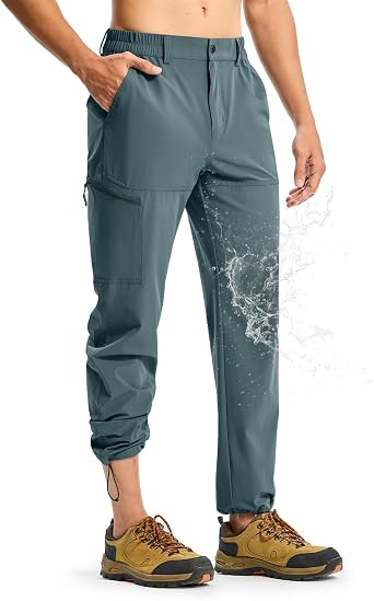 TBMPOY Mens Lightweight Hiking Pants Water Resistant Outdoor Fishing Jogger