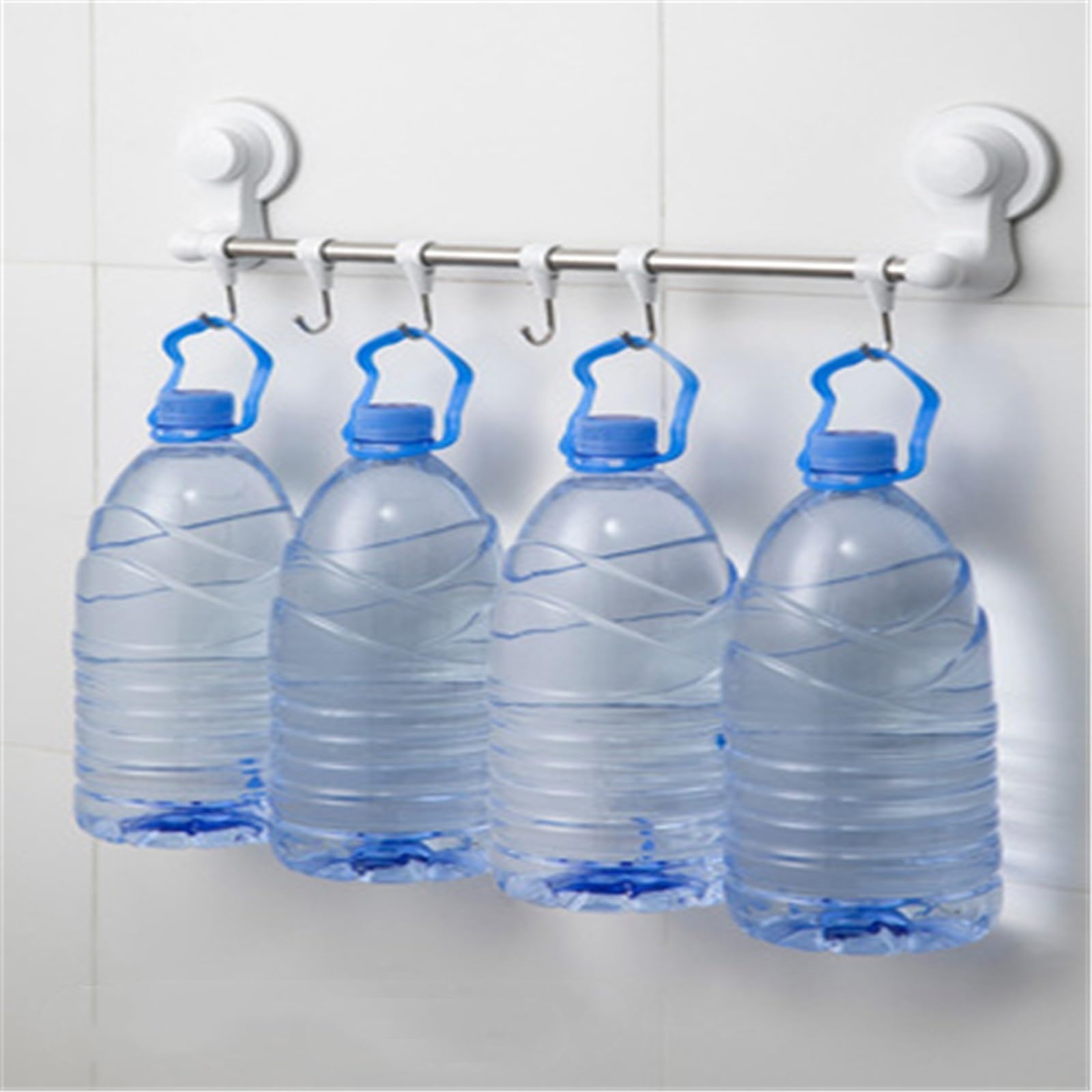 Percha para Utensilios de Cocina Gancho de pared Force, barra for colgar en la cocina, toallero de baño sin perforaciones, estante for utensilios de cocina for el hogar