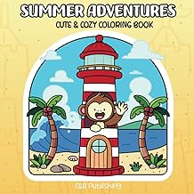 Summer Adventures: Featuring Cute and Cozy Summer Scenes With Adorable Animal Characters for Teens and Adults (Seasonal Adventures Cute and Cozy Coloring Books)