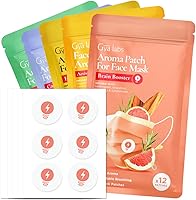 Vista 8 de Gya Labs Breathe Aroma Patch - Calcomanías de máscara perfumada de aceite esencial para máscaras faciales y almohadas, impregnadas con aceites