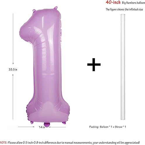 Vista 125 de 40" Macaron purple Number Balloons Helium Foil Mylar Balloon Birthday Party banquet Decoration 9