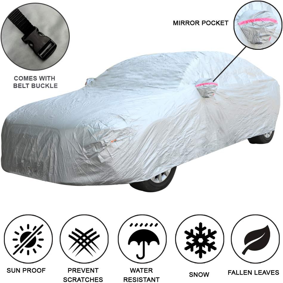 Oshotto/Recaro Silvertech Car Body Cover Compatible with Maruti Suzuki Zen Estilo