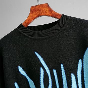 トップス XLARGE BURNING MONSTER CREWNECK KNIT XLARGE BURNING MONSTER CREWNECK KNIT BLACK | shoparchive.us