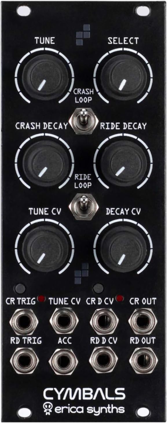Erica Synths Cymbals Digital Percussion Eurorack Module with Analog VCA and Envelope Generator