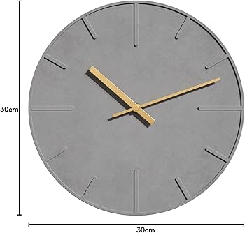 ★シンプルデザイン　掛け時計 静音 セメント製　モダン　シック 61b6MKjE7YL._AC_UF350,