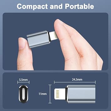 USB C to Lightning Adapter, 2Pack USB C Female to Lightning Male Adapter