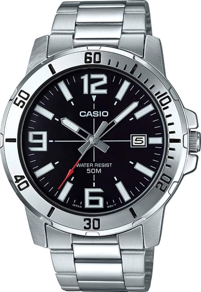 Men's Watch - MTP-VD01D-1BVUDF Black Dial, Silver Band