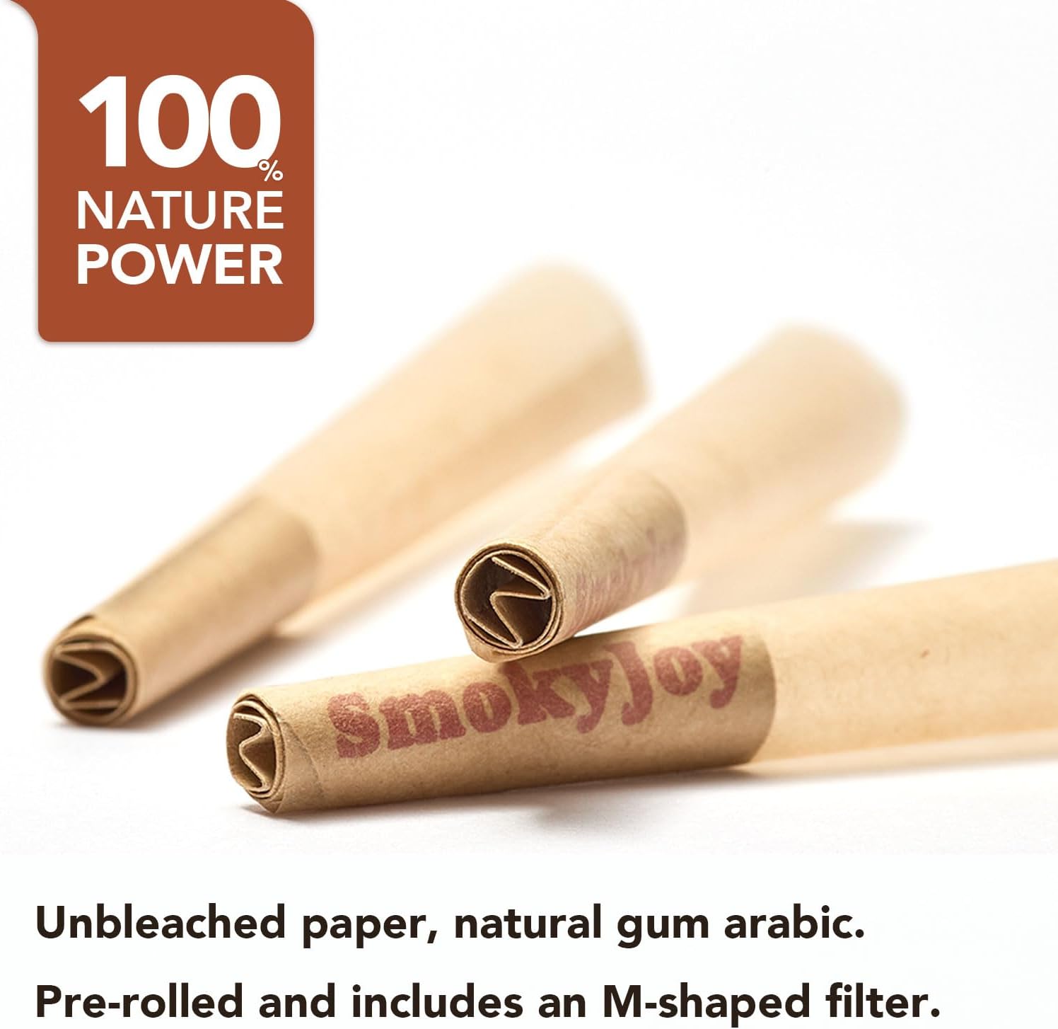 Cones Pre Rolling Papers Rolled 1 1/4 Size Paper Cones - 1000 Pack Preroll Pre Rolls Paper with Filter Tips and Packing Tubes Included
