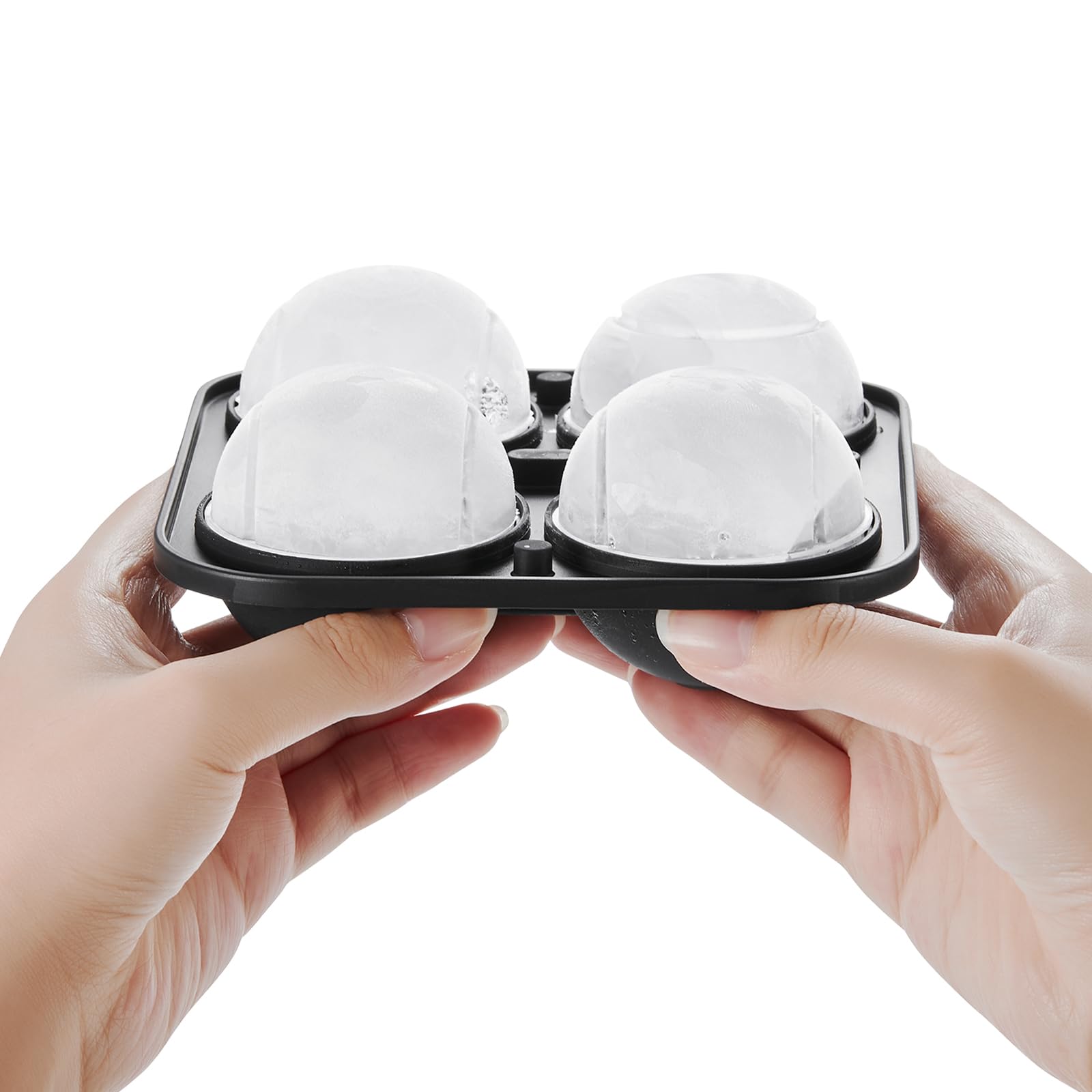 ACOOKEE Novelty Tennis Gifts Ball Ice Maker Mold, 2.2" Large Sphere Round Ice Cube Mold for Cocktails, Whiskey, Bourbon, Fun Shapes Big Whiskey Ice Cube Mold Gifts for Christmas Stocking Stuffers