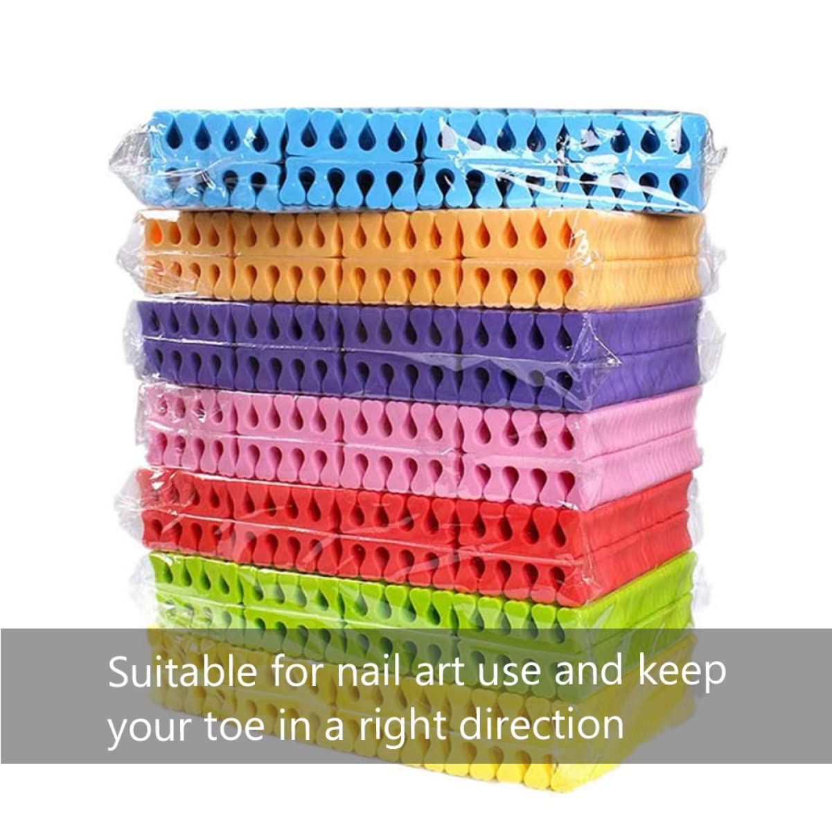 FOMIYES 100 pares de separadores desechables de dedos suaves de silicona espaciadores de dedos de espuma para los dedos de los pies separadores suaves