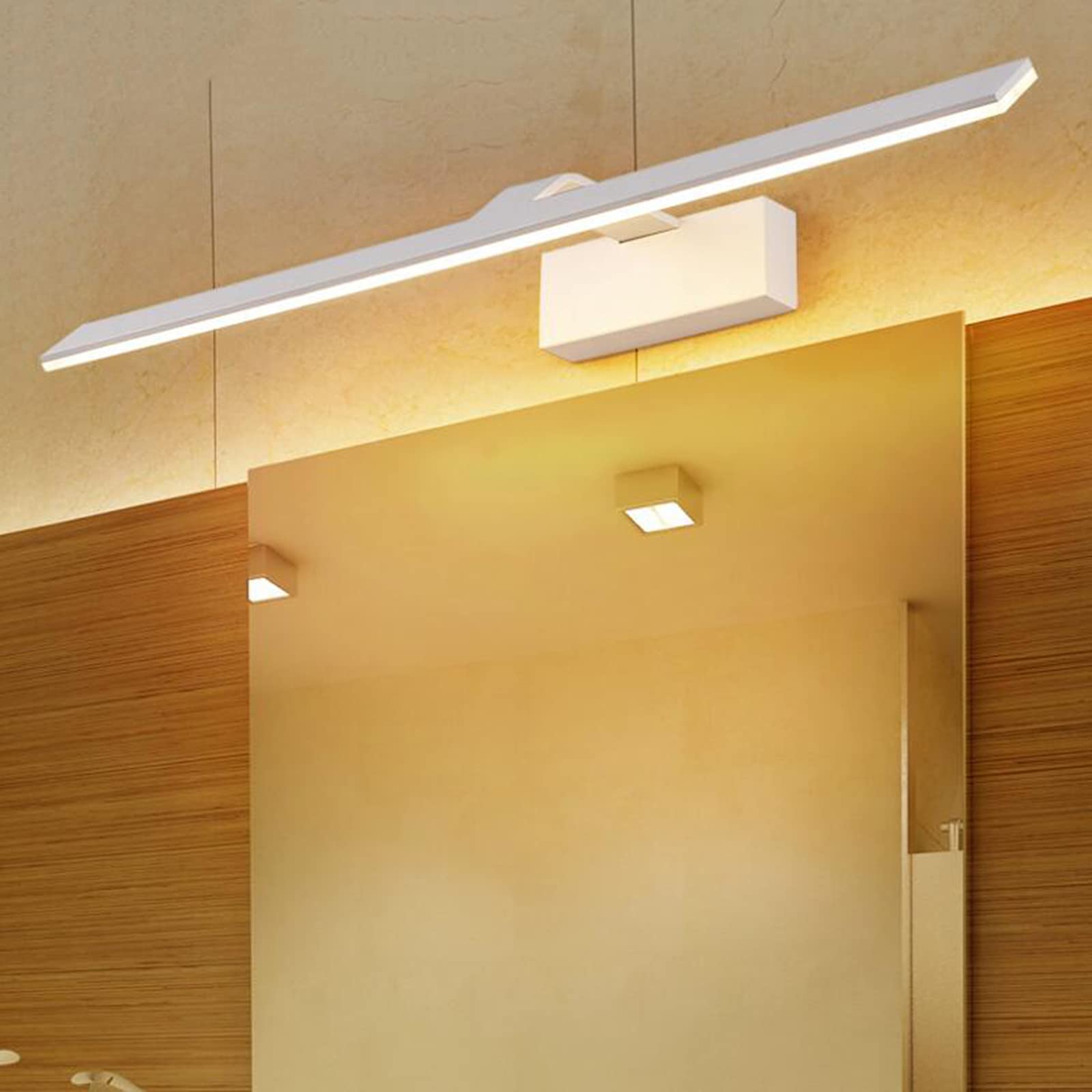 Eitelkeit Beleuchtung Weiß LED Wandleuchte Badezimmer Spiegel Licht Wasserdicht Acryl Make-up Licht Spiegelschrank Frontlicht Badezimmer Licht (72cm, Luc