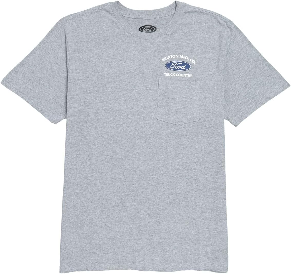 Brixton x Ford Truck Country Pocket T-Shirt - Heather Grey