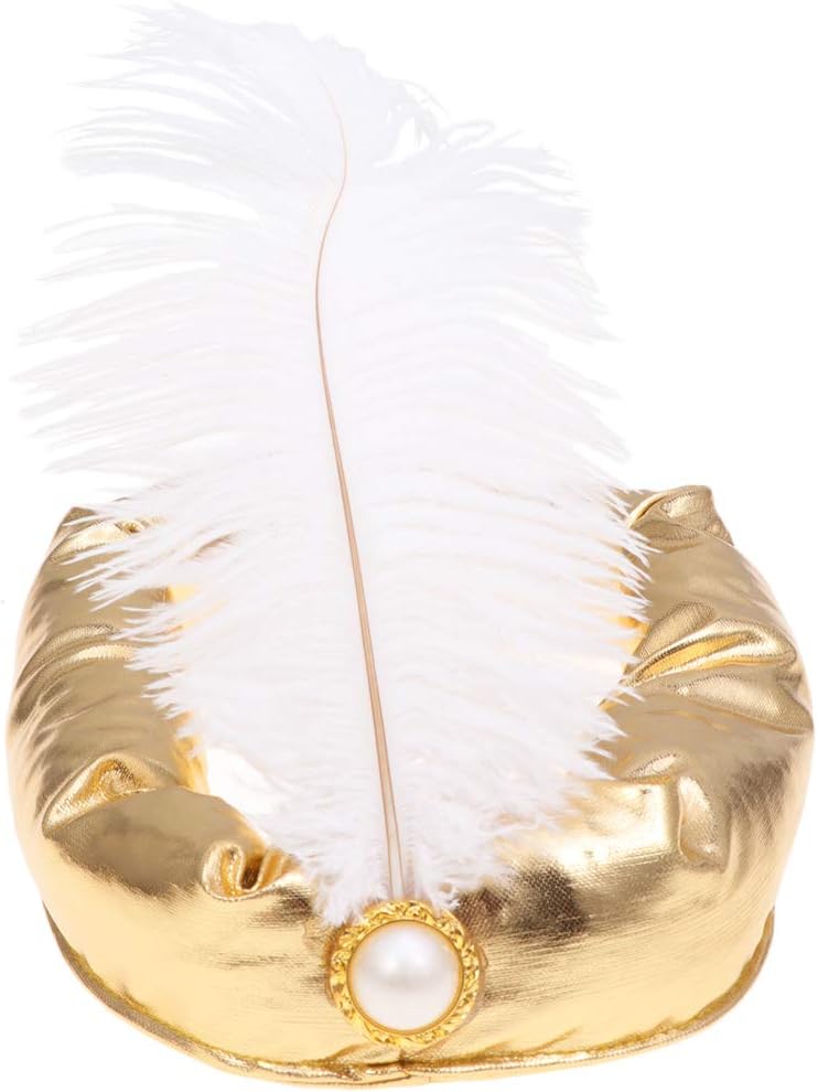 Sultan Hat Gold Photograph Props Headdress Decoration for Cosplay Costume Headwear Sultan Headpiece Regal King Crown Boys Clothing Halloween Party Supplies