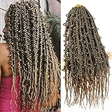 Jungle Box Braids Butterfly Box Braids Crochet Hair 20 inch 6 Packs Boho Goddess Knotless Braids Pre...