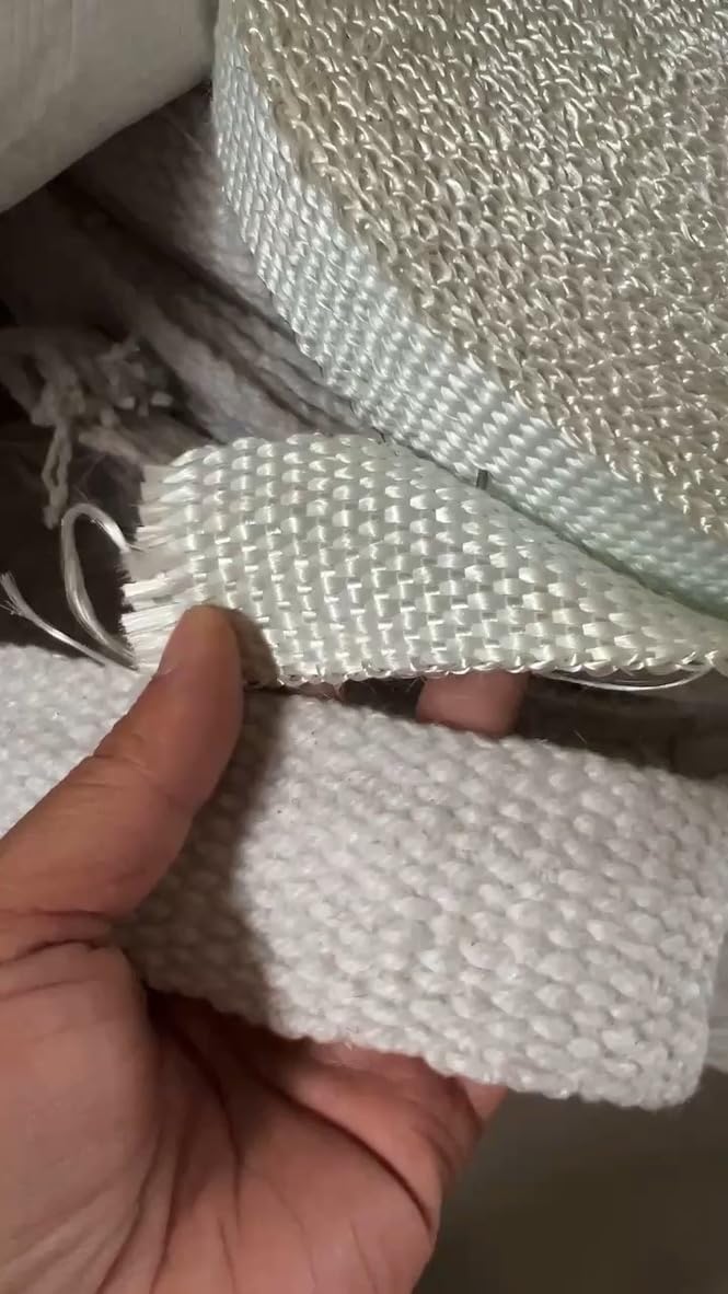 Gemmy Heart Glass Fiber Tape Belt Gasket fire-Resistant high-Temperature Resistant W150mmxL30mxT1.5mm (W150mmxL30mxT1.5mm)