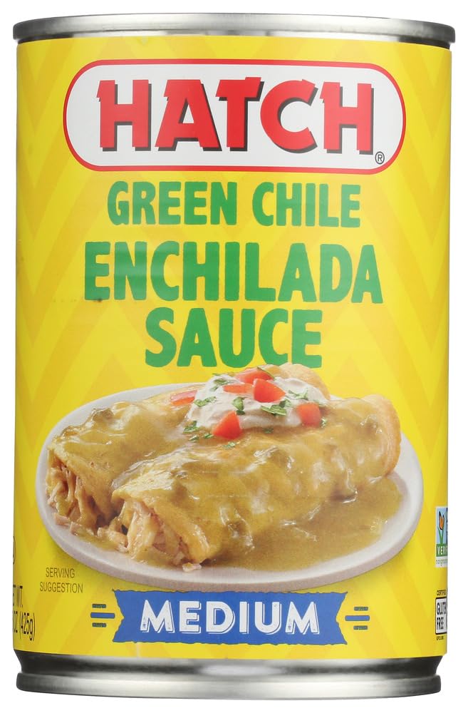 Hatch Green Chili Enchilada Sauce Medium, 15 -Oz. (Pack of 6)