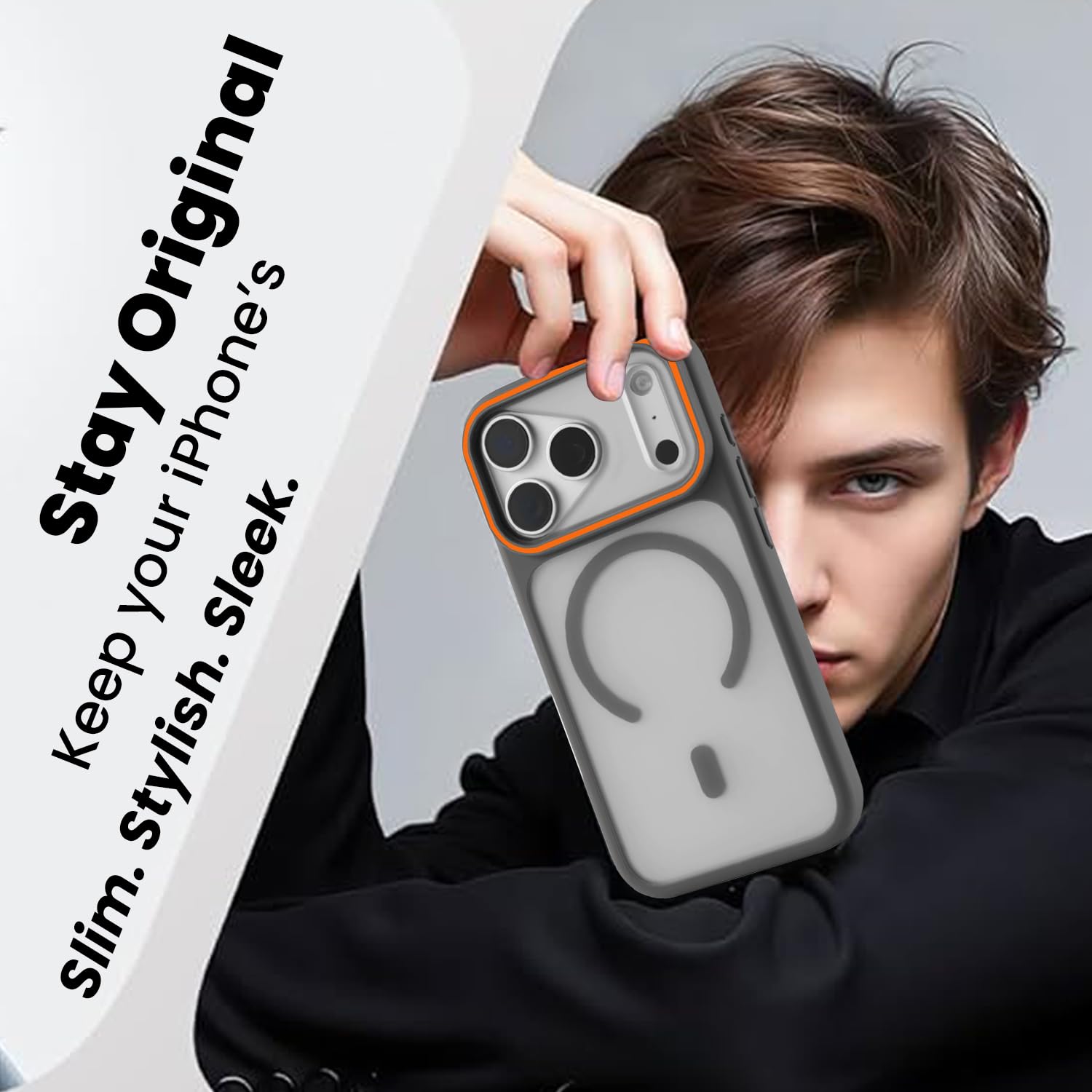 AIBEX Magnetic Compatible for Apple iPhone 18 Pro/Apple iPhone 17 Pro– Slim Protective Back Cover with Camera Lens Protection, Strong Magnetic Support, Anti-Slip Grip, Military Grade (Grey) — Amazon image 6