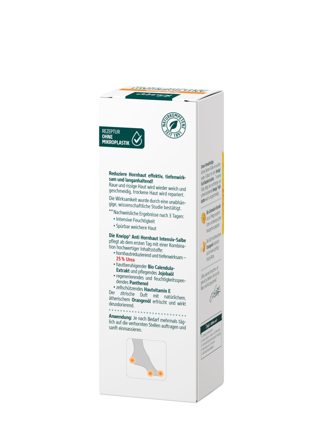 Kneipp Unguento intensivo anti-cornea, riduce efficacemente la calli, efficace in profondità e a lunga durata, idratazione intensa per una pelle sensibilmente morbida, 75 ml