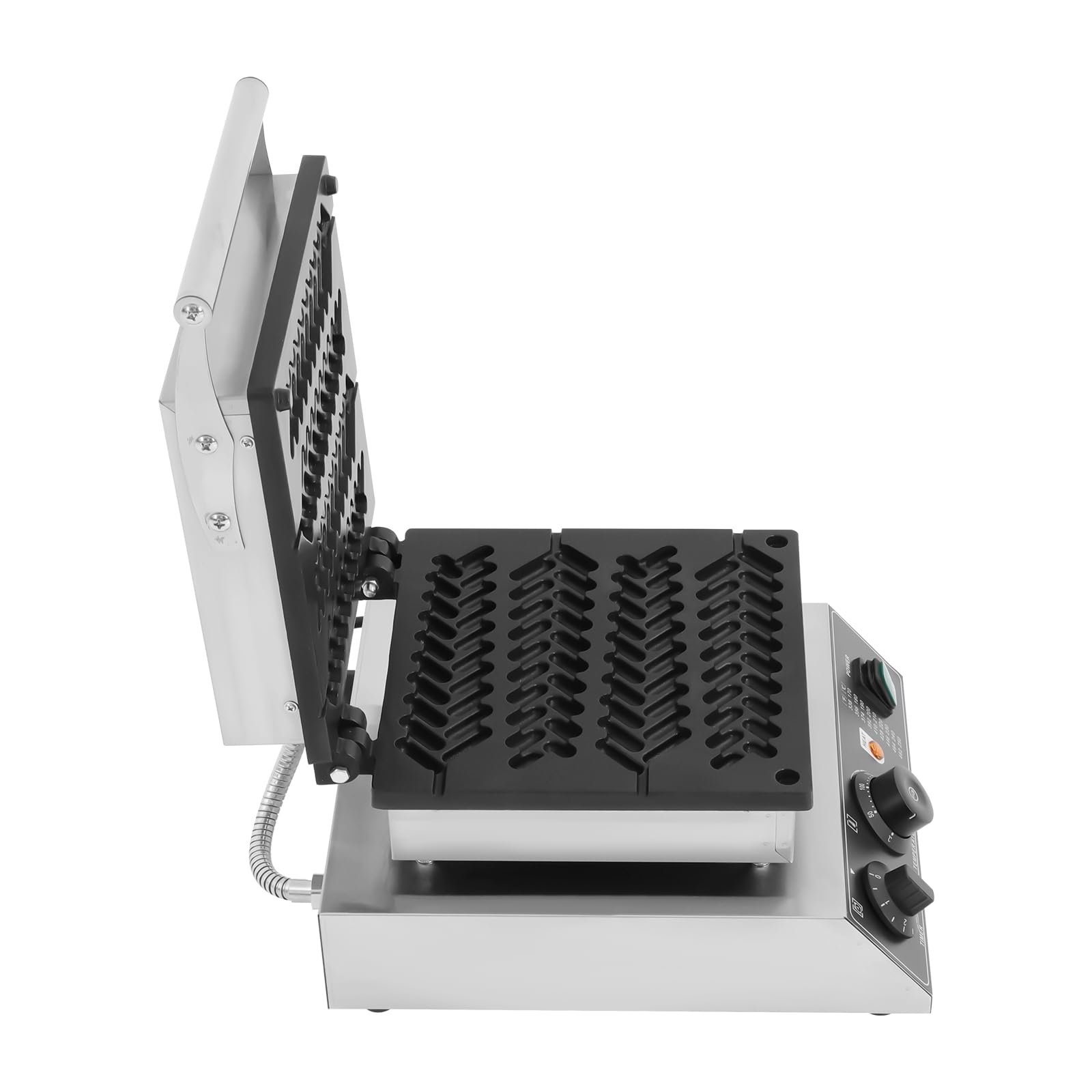 Macchina per waffle a forma di gambo di frumento, piastra per waffle commerciale, 1,7 KW, elettrica per waffle maker per panetterie, ristoranti di catrame