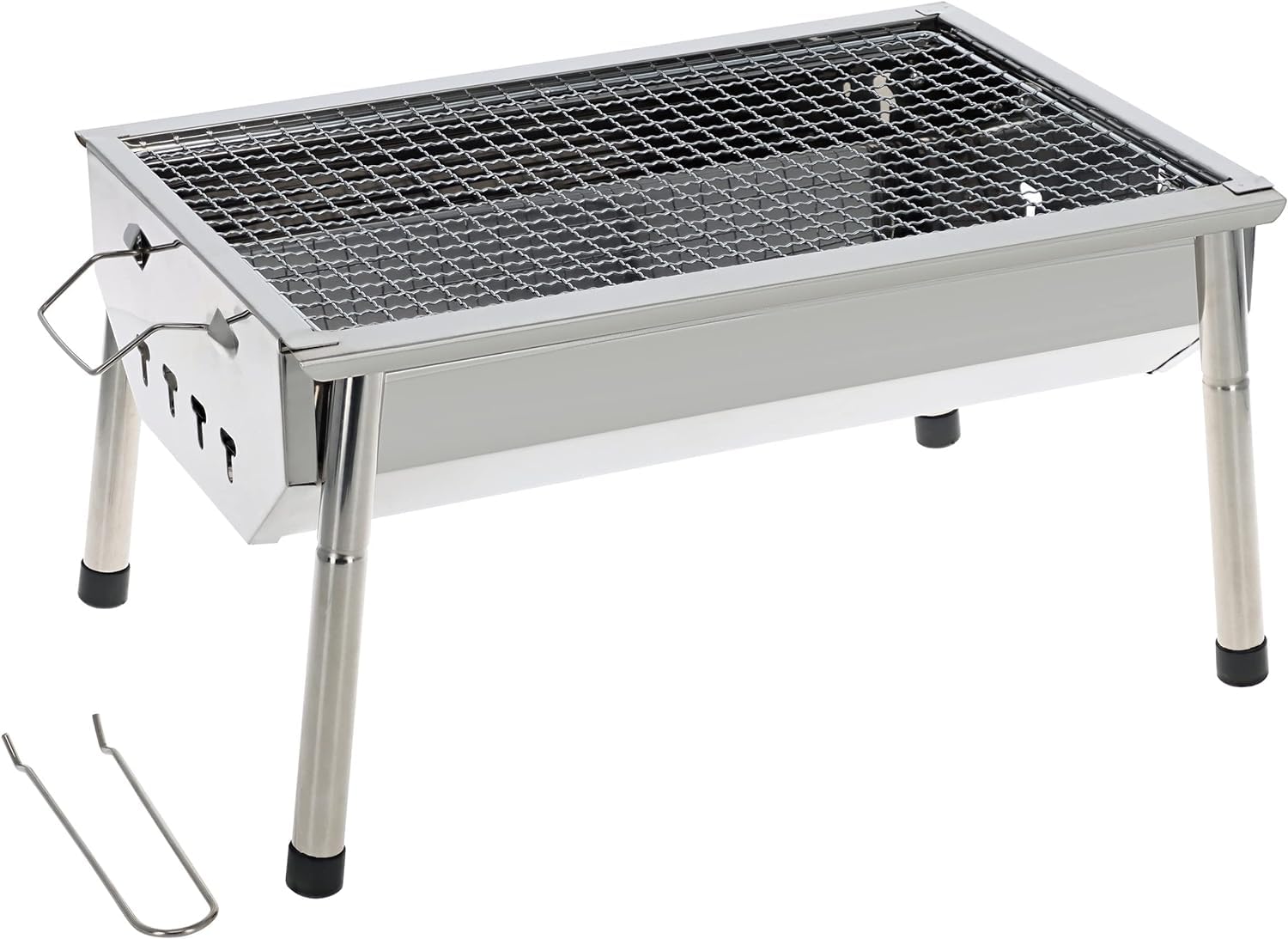 Portable Charcoal Grill for Camping - 8.5in Tall BBQ Grill with Charcoal Fuel for Campsite or Backyard