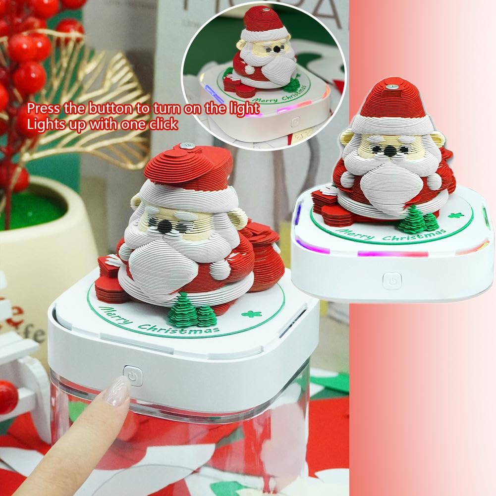 Calendario Da Scrivania 2026 3D Con Orso Natalizio - Decorazione E Organizer Per Casa E Ufficio