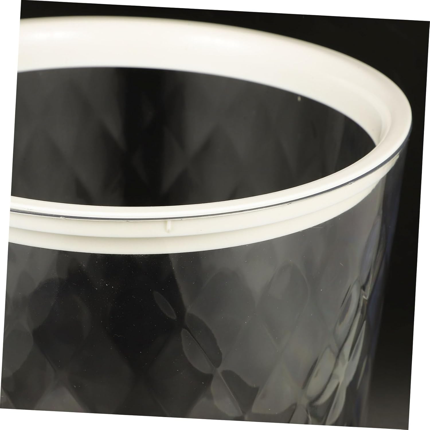 1pc Round Trash Can Wastebasket for Bathroom Bedroom Kitchen Compact Design for Household Use Stylish Pet Material Small