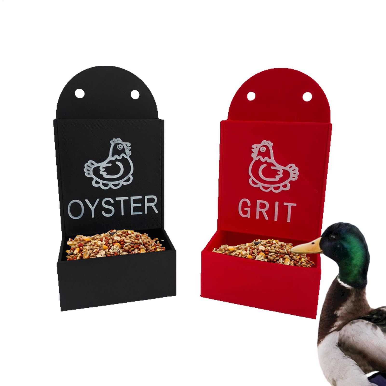 Mangeoire à grains de poulet 18,5cm pour suspendre au jardin et poulailler