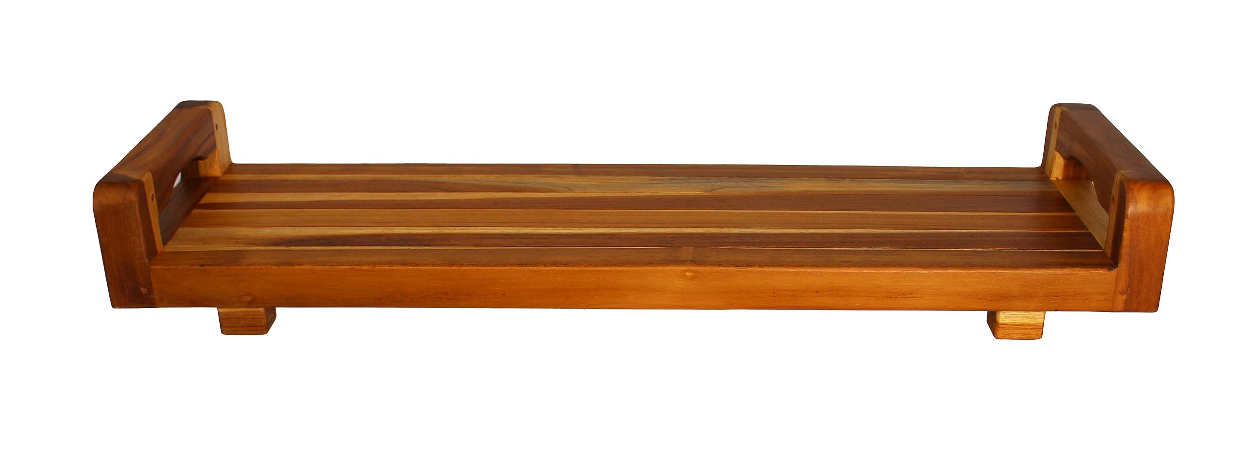 EcoDecors, 34 inch, with LiftAid Handles, Bath Tray for Tub, Bath Tub Tray Wood, Bathtub Table, Caddy for Bathtub in Natural Teak