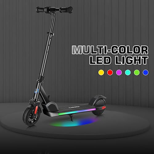 Miniatura 3 de Caroma Patinete eléctrico E32E35 para niños, altura y velocidad ajustables, motor de 150 W, scooter eléctrico para niños de 6 a 12, 10 Mph y 7