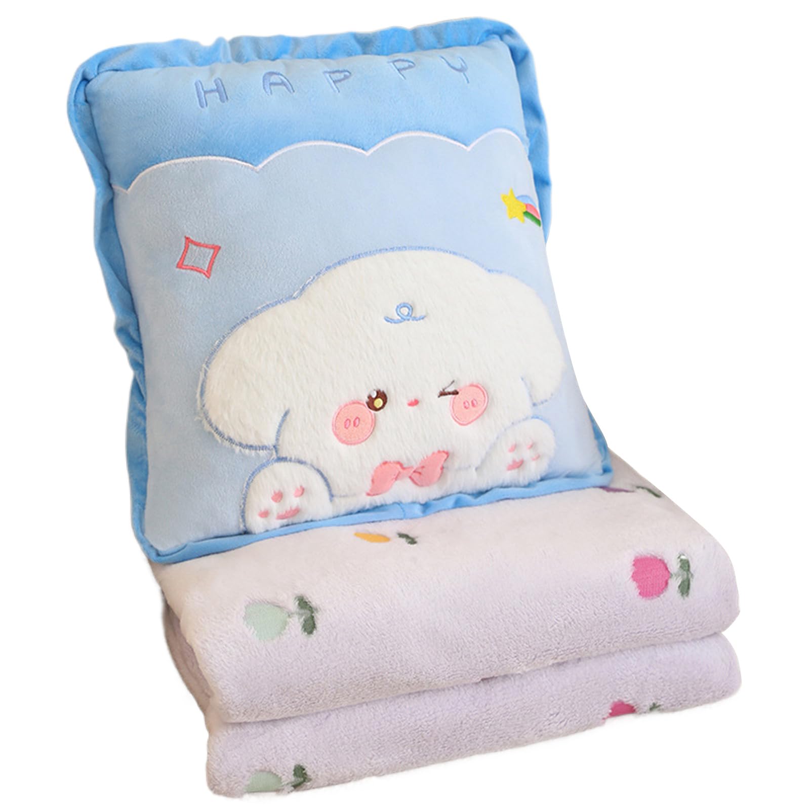Tsophreniq Pillow Blanket Multiple Use for Students and Professional Seeking Warmth and Convenience Soft Fleece Comfort